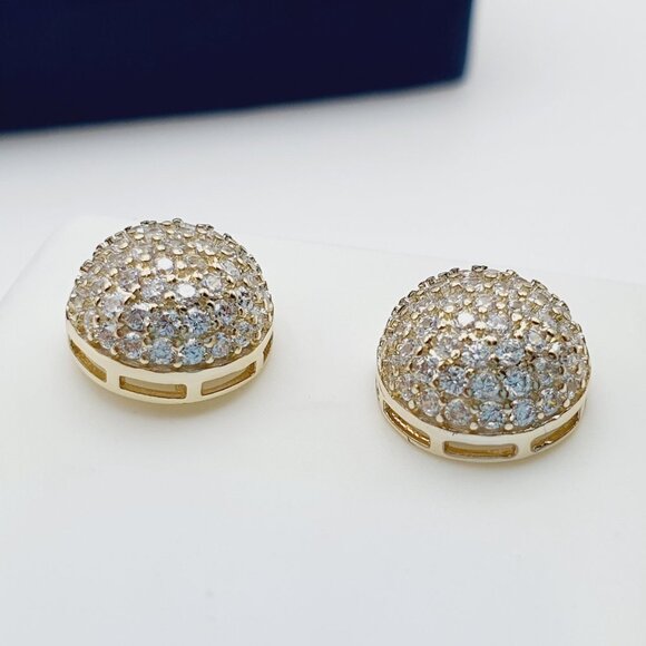 "14K Gold Plated Cubic Zircon Earrings, EVBRS464 - Picture 8 of 9